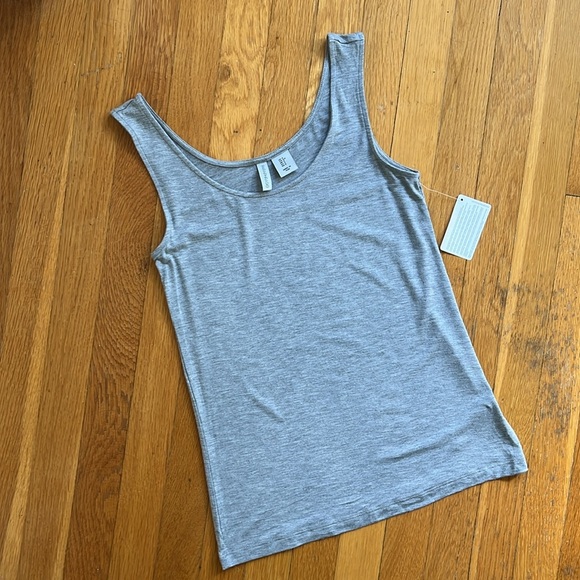 NWT Paraphrase Size S Gray Heathered Modal Stretch Layering Tank Top - Picture 3 of 11